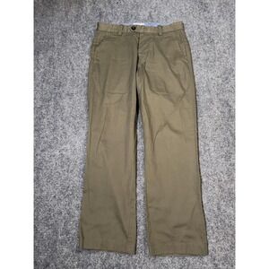 Gustin Pants Mens 29x27 Green Cotton Chino Slim Straight Casual Made In USA